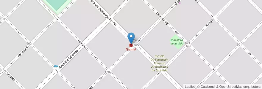 Mapa de ubicacion de Gabriel en アルゼンチン, ブエノスアイレス州, Partido De Pehuajó, Pehuajó.
