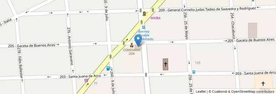 Mapa de ubicacion de Gaceta de Buenos Aires 4060 en Аргентина, Буэнос-Айрес, Partido De Tres De Febrero, Ciudadela.