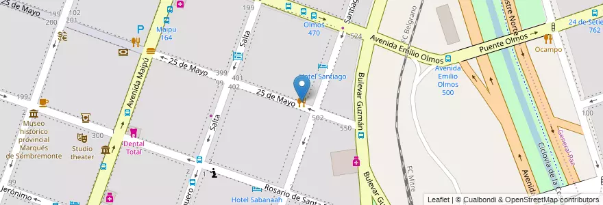 Mapa de ubicacion de Gaettano bar en Argentinië, Córdoba, Departamento Capital, Pedanía Capital, Córdoba, Municipio De Córdoba.