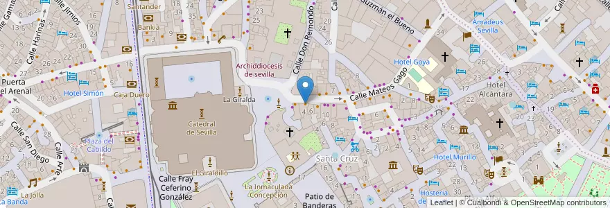 Mapa de ubicacion de Gago seis en Spanje, Andalusië, Sevilla, Sevilla.