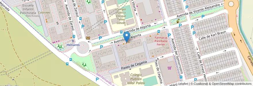 Mapa de ubicacion de Gago's Pizza en Sepanyol, Comunidad De Madrid, Comunidad De Madrid, Área Metropolitana De Madrid Y Corredor Del Henares, San Fernando De Henares.
