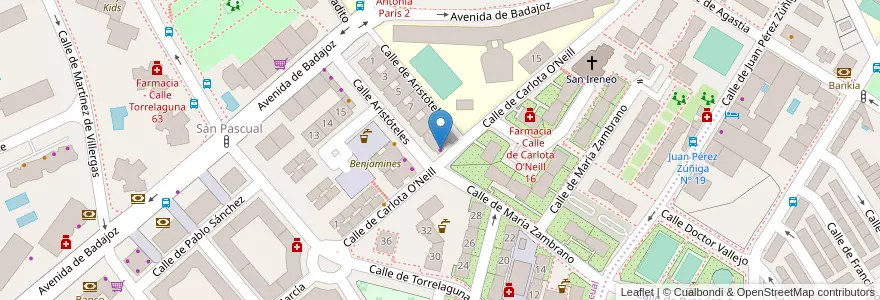 Mapa de ubicacion de Gala Autoescuela en İspanya, Comunidad De Madrid, Comunidad De Madrid, Área Metropolitana De Madrid Y Corredor Del Henares, Madrid.
