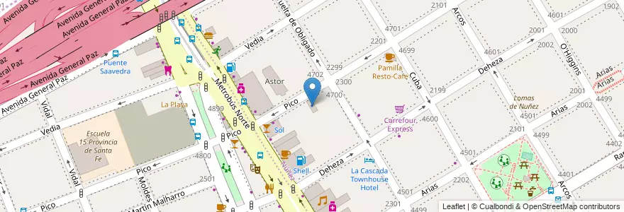 Mapa de ubicacion de Galende Propiedeades, Nuñez en الأرجنتين, Ciudad Autónoma De Buenos Aires, Buenos Aires, Comuna 13.