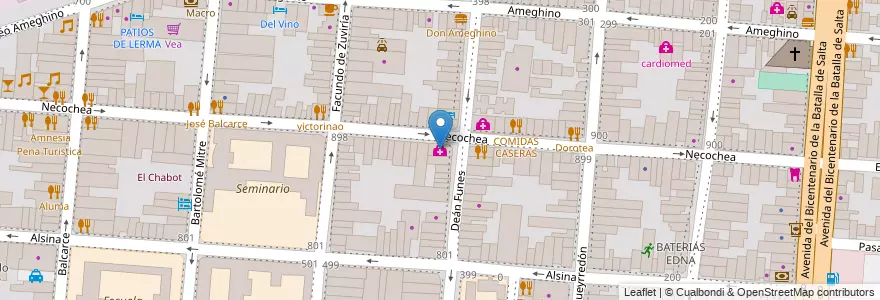 Mapa de ubicacion de GALENO CONSULTING GROUP en Аргентина, Сальта, Capital, Municipio De Salta, Salta.