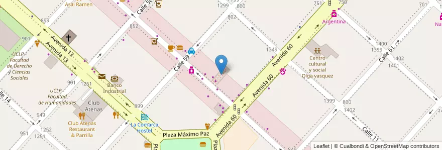 Mapa de ubicacion de Galeria 12, Casco Urbano en アルゼンチン, ブエノスアイレス州, Partido De La Plata, La Plata.