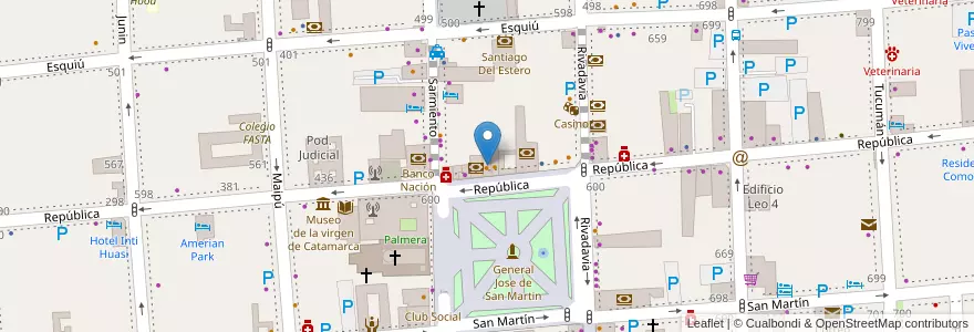 Mapa de ubicacion de Galeria en Argentina, Catamarca, Departamento Capital, Municipio De San Fernando Del Valle De Catamarca, San Fernando Del Valle De Catamarca.