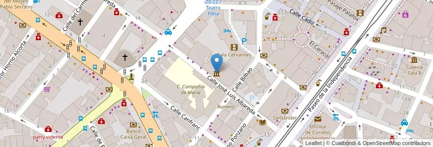 Mapa de ubicacion de Galería Carolina Rojo en Испания, Арагон, Сарагоса, Zaragoza, Сарагоса.