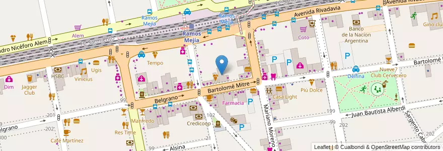 Mapa de ubicacion de Galeria Central en Arjantin, Buenos Aires, Partido De La Matanza, Ramos Mejía.