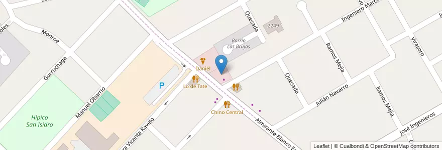Mapa de ubicacion de Galería Colorada en Argentine, Province De Buenos Aires, Partido De San Isidro, Beccar, Boulogne Sur Mer.