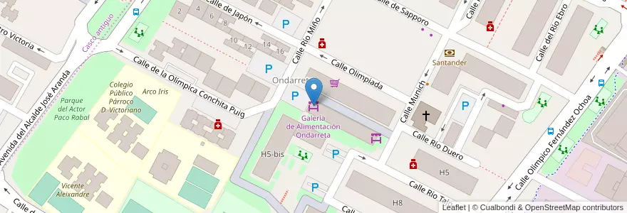 Mapa de ubicacion de Galería de Alimentación Ondarreta en 스페인, Comunidad De Madrid, Comunidad De Madrid, Área Metropolitana De Madrid Y Corredor Del Henares, Alcorcón.