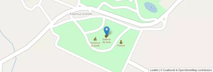 Mapa de ubicacion de Galeria de Arte en Argentine, San Luis, Coronel Pringles, Municipio De Estancia Grande.