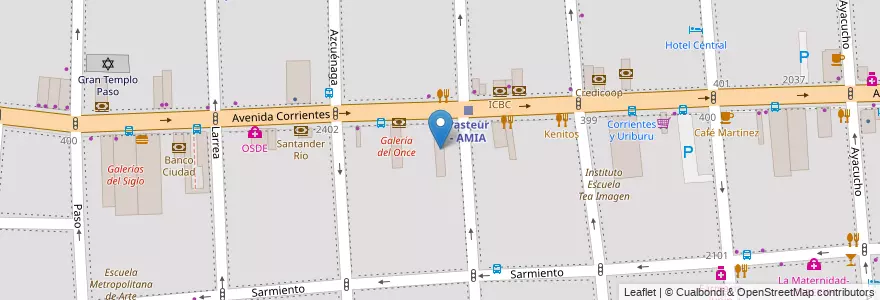Mapa de ubicacion de Galería de la Paz, Balvanera en الأرجنتين, Ciudad Autónoma De Buenos Aires, Comuna 3, Buenos Aires.
