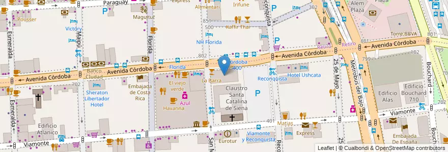 Mapa de ubicacion de Galería de las Catalinas, San Nicolas en الأرجنتين, Ciudad Autónoma De Buenos Aires, Comuna 1, Buenos Aires.
