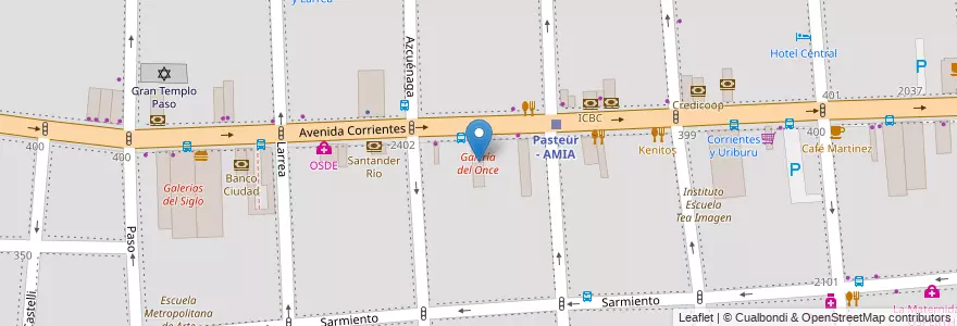 Mapa de ubicacion de Galería del Once, Balvanera en آرژانتین, Ciudad Autónoma De Buenos Aires, Comuna 3, Buenos Aires.