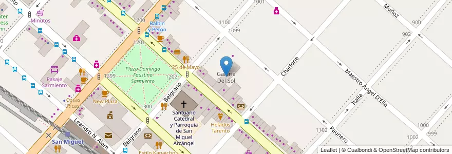 Mapa de ubicacion de Galeria Del Sol en Argentina, Provincia Di Buenos Aires, Partido De San Miguel, San Miguel.