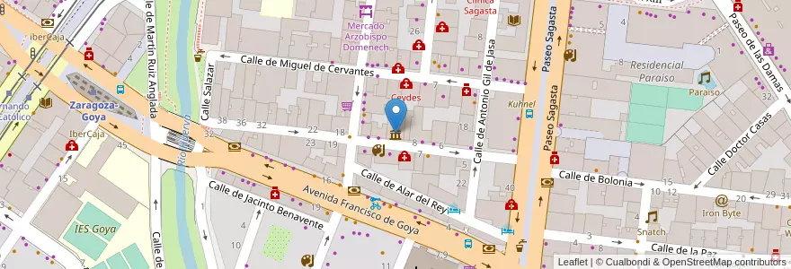 Mapa de ubicacion de Galería Finestra Estudio en اسپانیا, Aragón, ساراگوسا, Zaragoza, ساراگوسا.