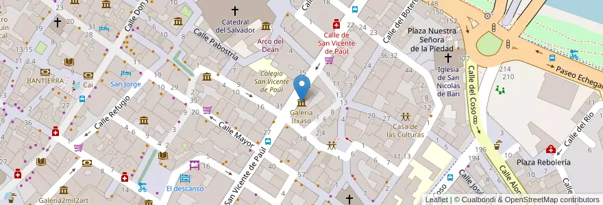 Mapa de ubicacion de Galería Itxaso en إسبانيا, أرغون, سرقسطة, Zaragoza, سرقسطة.