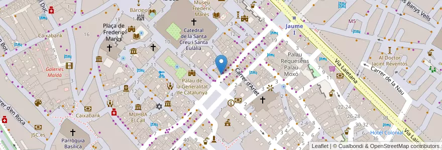 Mapa de ubicacion de Galeria La Lesia en İspanya, Catalunya, Barcelona, Barcelonès, Barcelona.