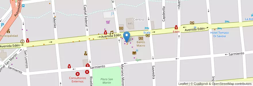 Mapa de ubicacion de Galería Lado Bueno en 阿根廷, Córdoba, Departamento Punilla, Pedanía San Antonio, Municipio De La Falda.