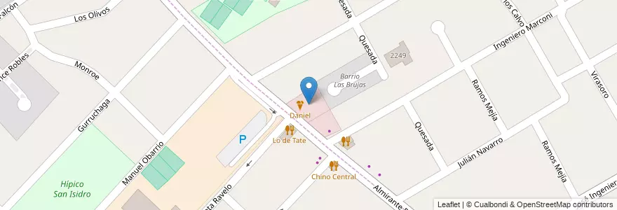 Mapa de ubicacion de Galería Las Brujas en Argentine, Province De Buenos Aires, Partido De San Isidro, Beccar, Boulogne Sur Mer.