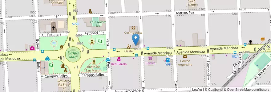 Mapa de ubicacion de Galería Maximio en Argentina, Santa Fe, Departamento Rosario, Municipio De Rosario, Rosario.