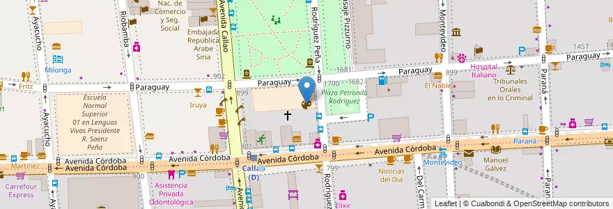 Mapa de ubicacion de Galería Notre Dame, Recoleta en Argentinië, Ciudad Autónoma De Buenos Aires, Comuna 2, Buenos Aires.