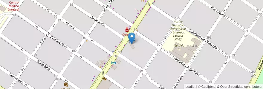 Mapa de ubicacion de Galería Petry en Аргентина, Misiones, Departamento Leandro N. Alem, Municipio De Leandro N. Alem, Leandro N. Alem.