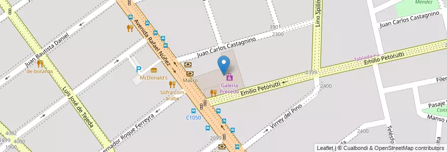 Mapa de ubicacion de Galería Precedo en Argentina, Córdova, Departamento Capital, Pedanía Capital, Córdoba, Municipio De Córdoba.