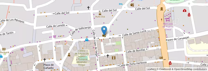 Mapa de ubicacion de Galería Siboney en اسپانیا, Cantabria, استان کانتابریا, Santander, Santander.