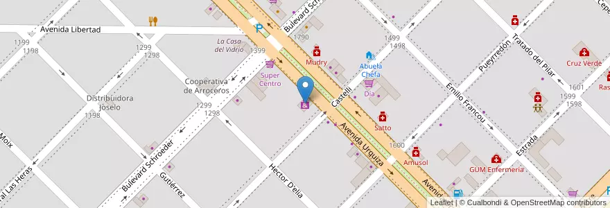 Mapa de ubicacion de Galería Un Lugar en آرژانتین, استان انتره ریوس, Departamento Colón, Distrito Segundo, Villa Elisa, Villa Elisa.