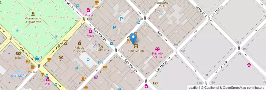 Mapa de ubicacion de Galeria Visión en Arjantin, Buenos Aires, Partido De Bahía Blanca, Bahía Blanca.