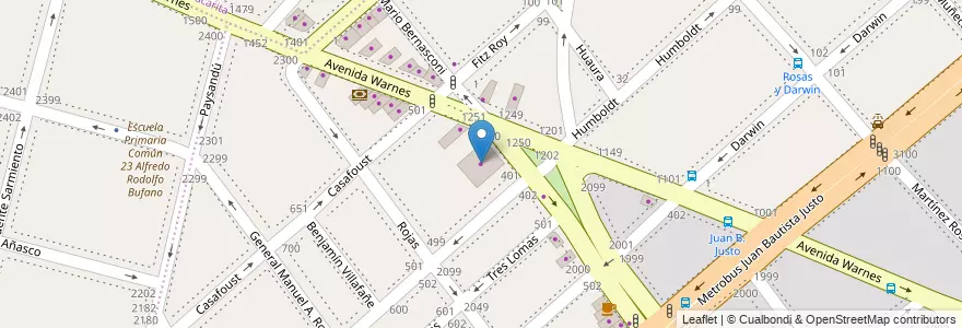 Mapa de ubicacion de Galeria Warnes, Villa Crespo en 阿根廷, Ciudad Autónoma De Buenos Aires, 布宜诺斯艾利斯, Comuna 15.