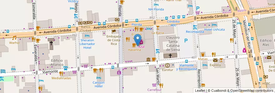 Mapa de ubicacion de Galerías Pacífico, San Nicolas en Arjantin, Ciudad Autónoma De Buenos Aires, Comuna 1, Buenos Aires.