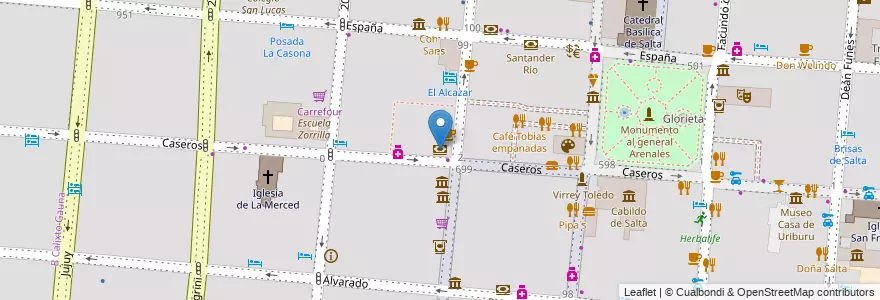 Mapa de ubicacion de Galicia en Argentine, Salta, Capital, Municipio De Salta, Salta.