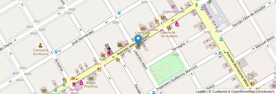 Mapa de ubicacion de Galicia en Argentina, Buenos Aires, Partido De Vicente López, Vicente López.