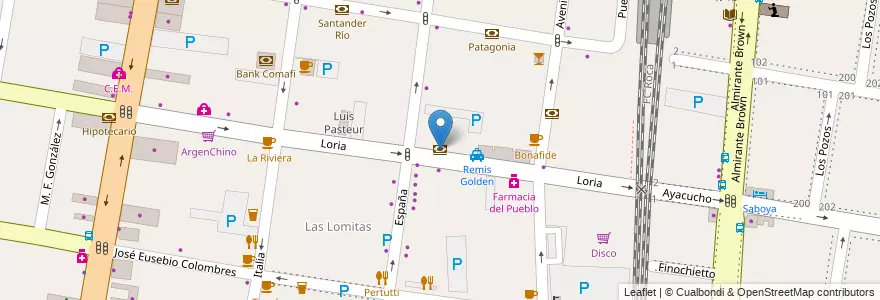Mapa de ubicacion de Galicia Banelco en Argentinië, Buenos Aires, Partido De Lomas De Zamora, Lomas De Zamora.