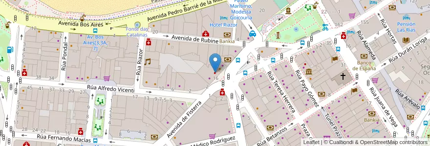 Mapa de ubicacion de Galicia Dental en Spain, Galicia, A Coruña, A Coruña, A Coruña.
