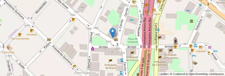 Mapa de ubicacion de Galicia ÉMINENT, Retiro en Argentinien, Ciudad Autónoma De Buenos Aires, Comuna 1, Buenos Aires.