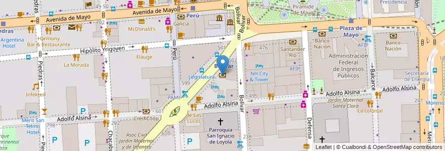 Mapa de ubicacion de Galicia, Montserrat en Argentinië, Ciudad Autónoma De Buenos Aires, Comuna 1, Buenos Aires.