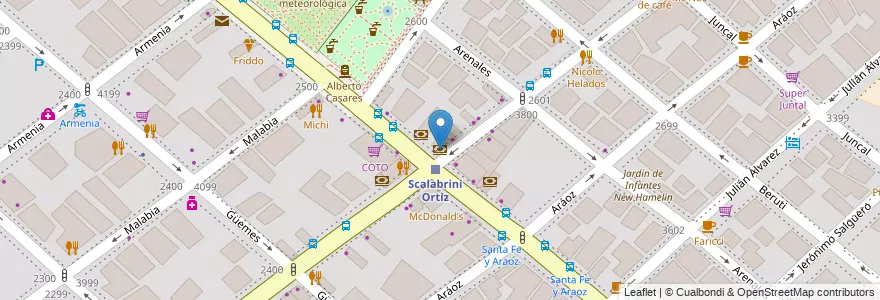 Mapa de ubicacion de Galicia, Palermo en Argentinien, Ciudad Autónoma De Buenos Aires, Buenos Aires, Comuna 14.