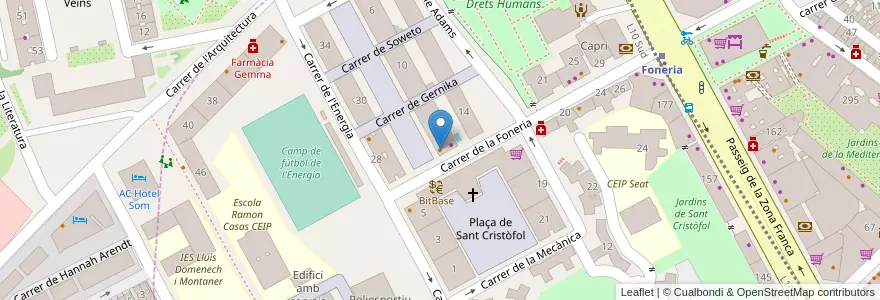 Mapa de ubicacion de Galician Grill en スペイン, カタルーニャ州, Barcelona, バルサルネス, Barcelona.