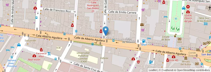 Mapa de ubicacion de GALILEO, CALLE, DE,2 en اسپانیا, بخش خودمختار مادرید, بخش خودمختار مادرید, Área Metropolitana De Madrid Y Corredor Del Henares, مادرید.