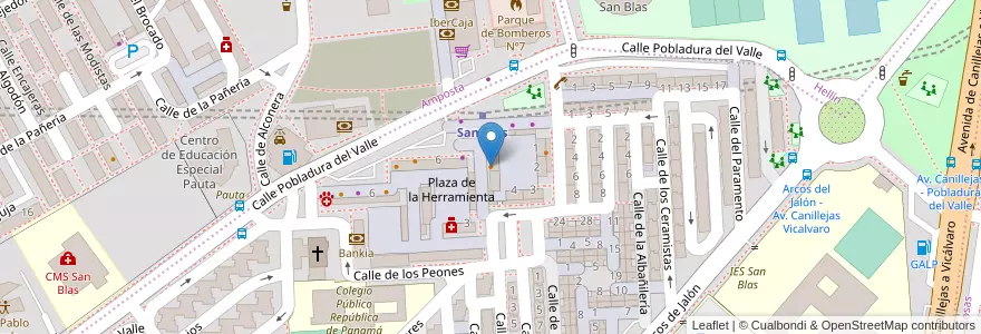 Mapa de ubicacion de Gallego en スペイン, マドリード州, Comunidad De Madrid, Área Metropolitana De Madrid Y Corredor Del Henares, Madrid.