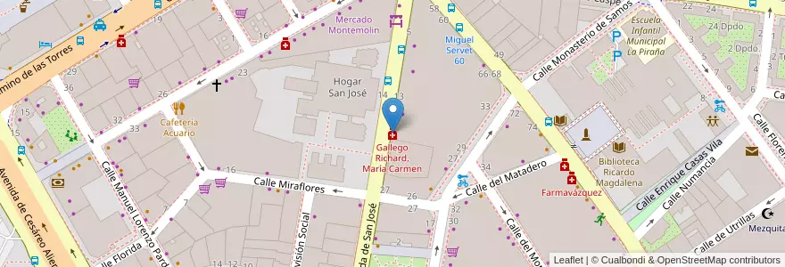 Mapa de ubicacion de Gallego Richard, María Carmen en إسبانيا, أرغون, سرقسطة, Zaragoza, سرقسطة.