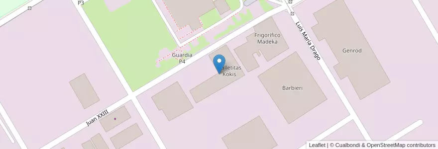 Mapa de ubicacion de Galletitas Kokis en Argentina, Buenos Aires, Partido De Almirante Brown, Burzaco.