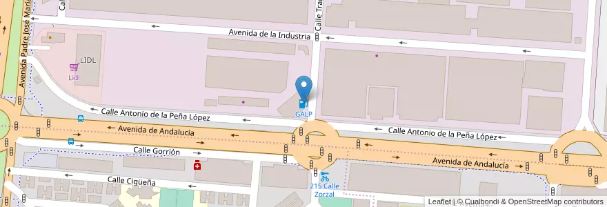 Mapa de ubicacion de GALP en Sepanyol, Andalucía, Sevilla, Sevilla.