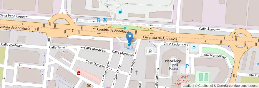 Mapa de ubicacion de GALP en 西班牙, 安达鲁西亚, Sevilla, Sevilla.