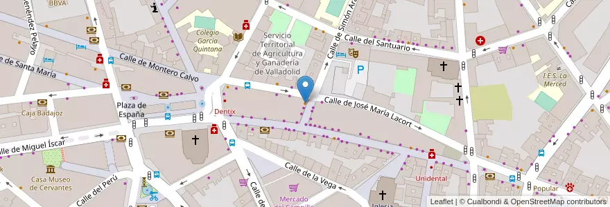 Mapa de ubicacion de Galván en スペイン, カスティーリャ・イ・レオン州, Valladolid, Valladolid.