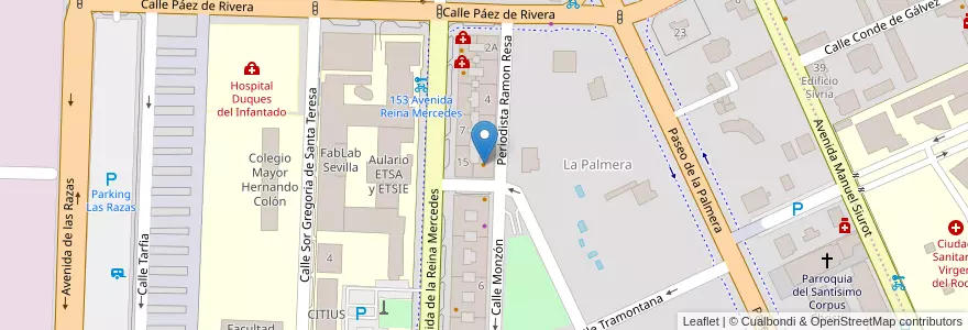 Mapa de ubicacion de Gamers Zone Sevilla en İspanya, Andalucía, Sevilla, Sevilla.