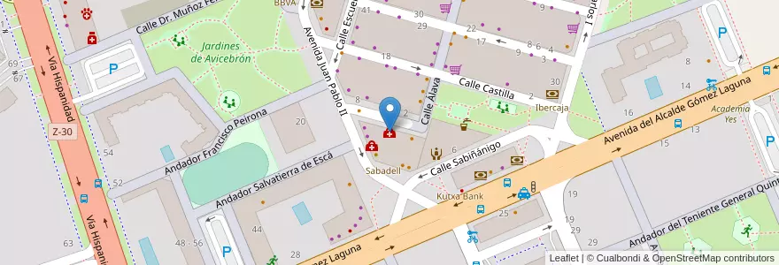 Mapa de ubicacion de Gamma Scan. Medicina Nuclear en Espanha, Aragão, Saragoça, Zaragoza, Saragoça.